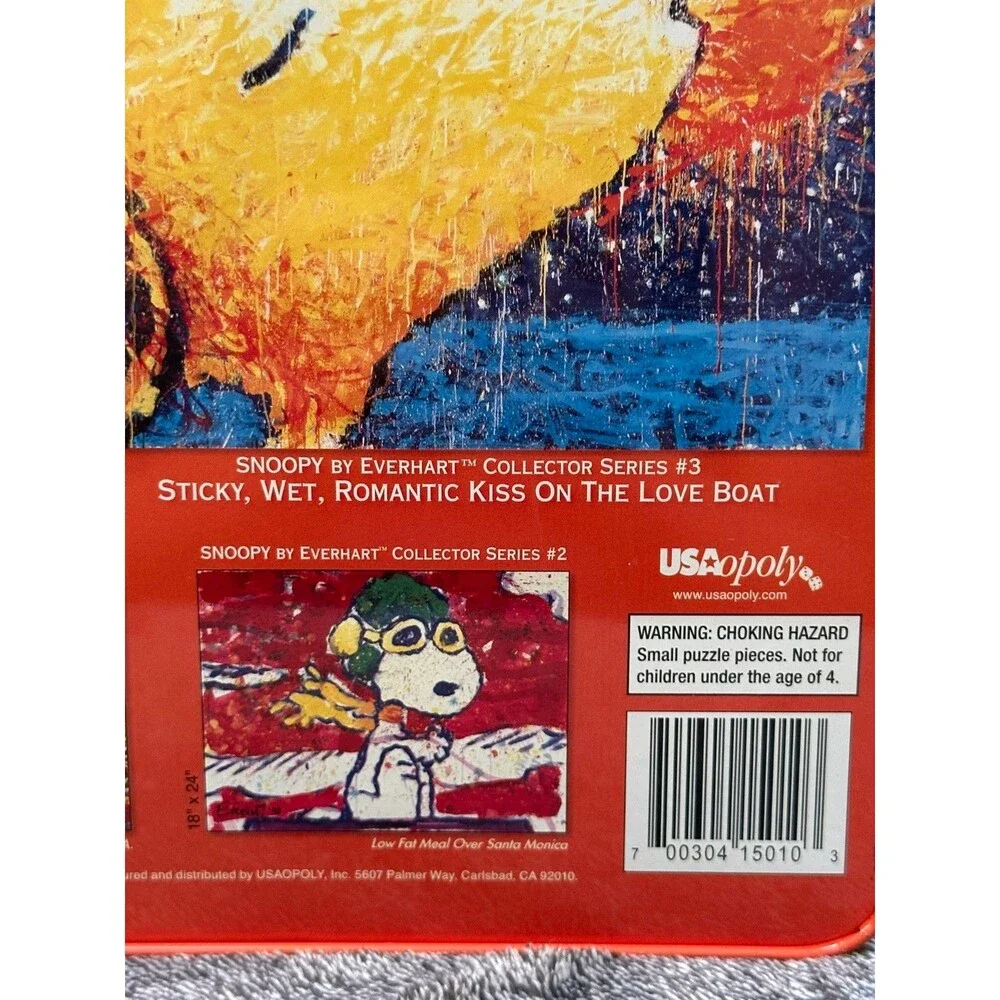 Vintage Snoopy Peanuts 550 Piece Jigsaw Puzzle Collector Series #3 Tin NIB